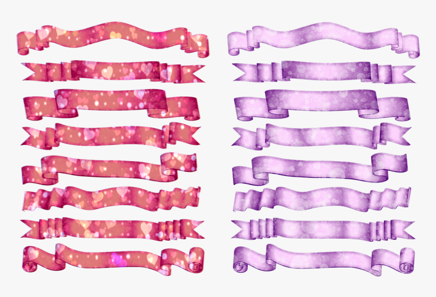 Cintas Decorativas De Corazones Png, Transparent Png