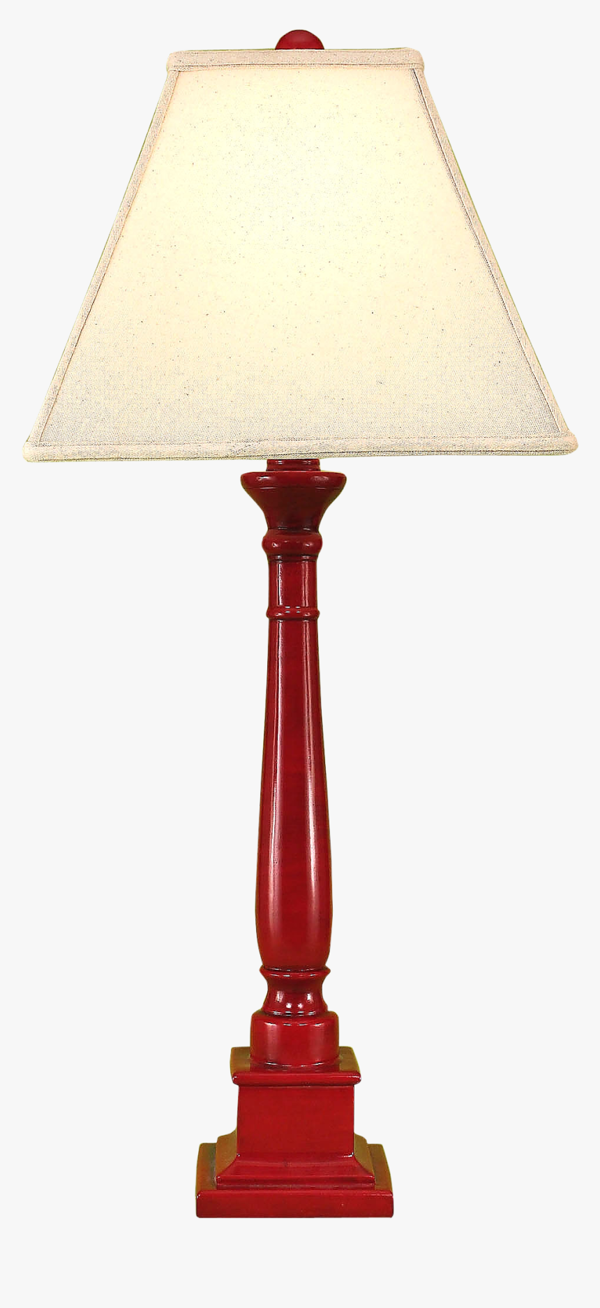 Glazed Brick Red Square Candlestick Table Lamp - Lamp, HD Png Download