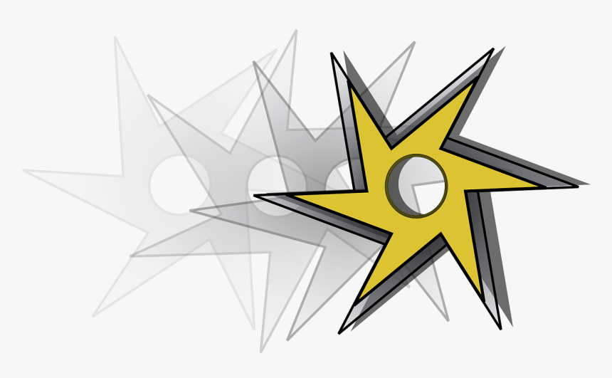 Ninja Throwing A Star Gif, HD Png Download