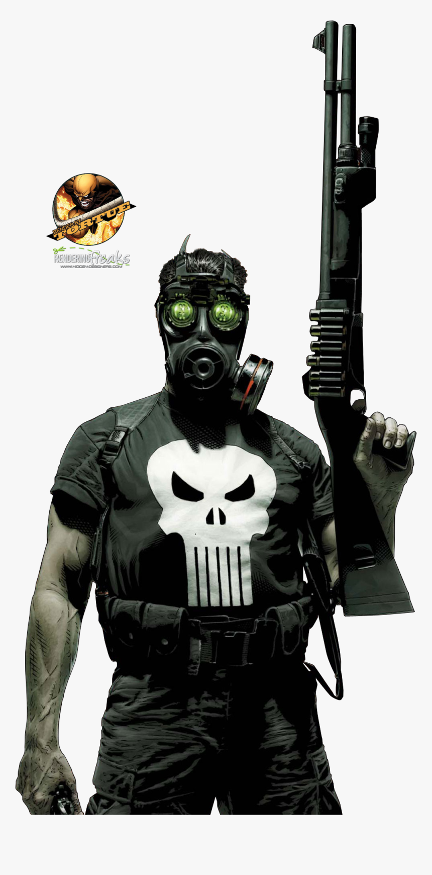Punisher-sigtutorials - Punisher No - 57 Cover - Punisher - Punisher Render, HD Png Download