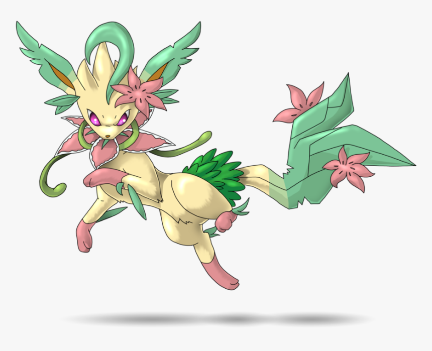 Mega Leafeon Contest Prize Tails19950 By Blackyspyro-d73e2cu - Pokemon Mega Evolution Eevee, HD Png Download