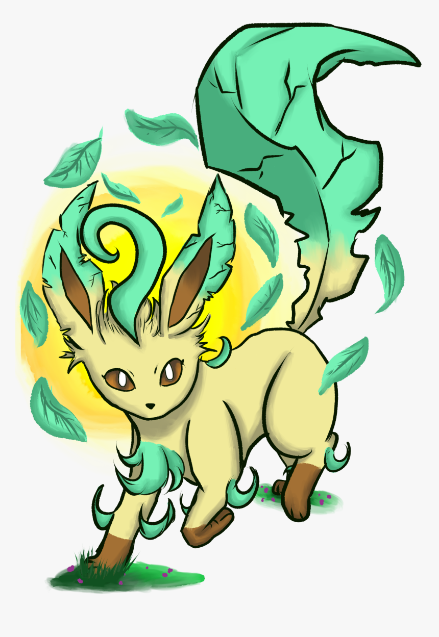 Leafeon - Cartoon, HD Png Download