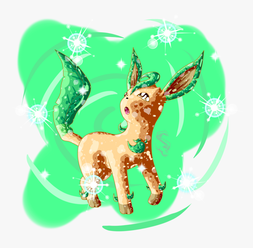 Leafeon Shiny - Illustration, HD Png Download