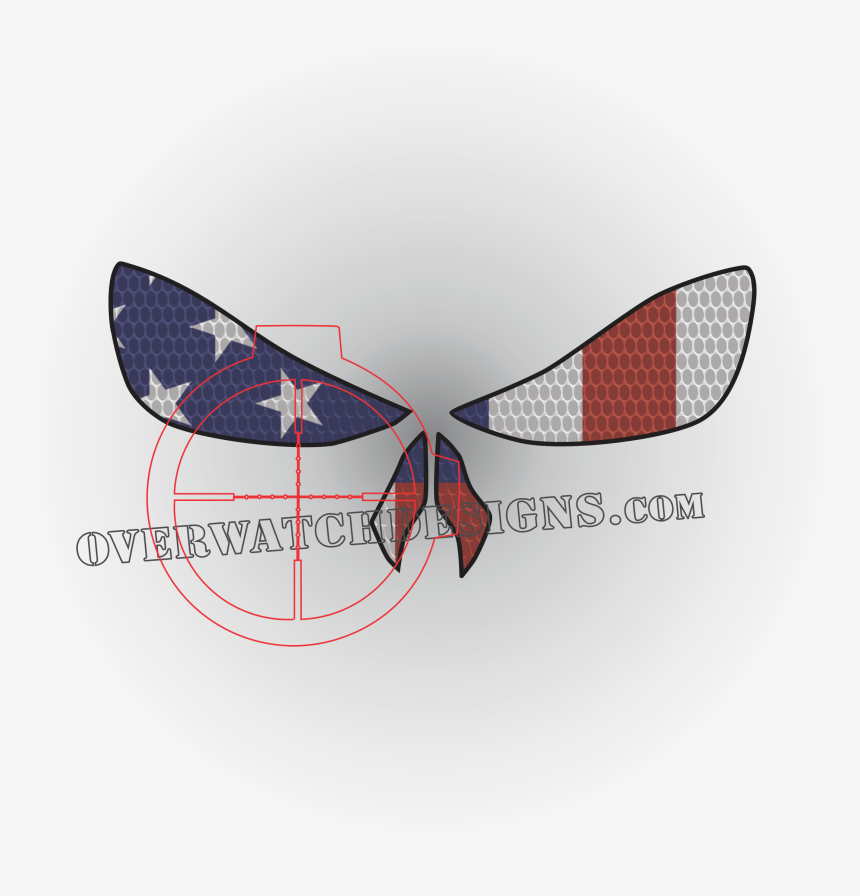Punisher Eyes American Flag Sticker, HD Png Download