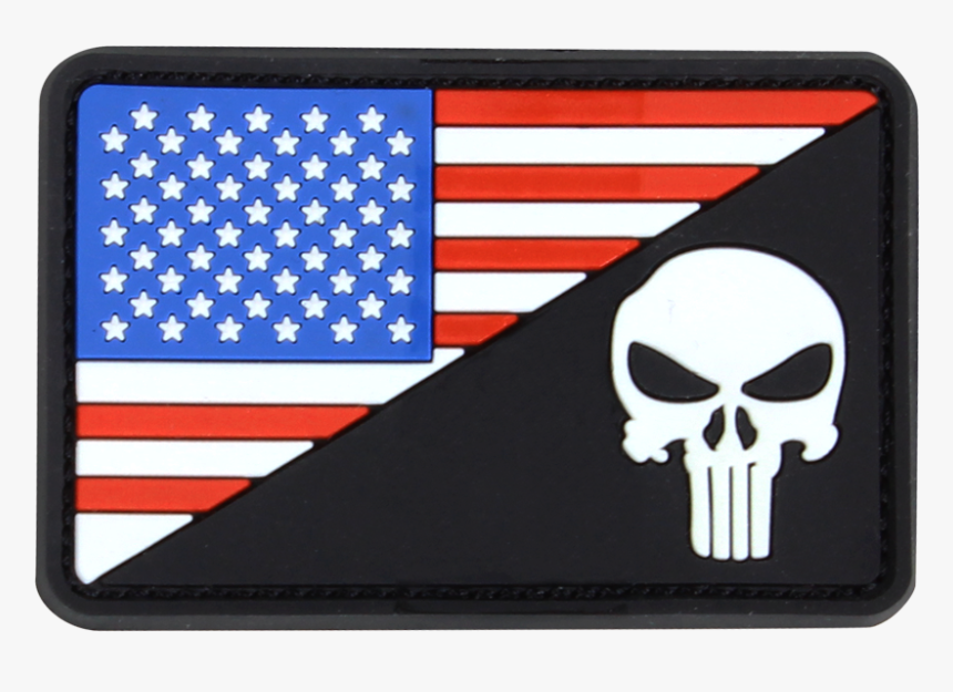 Condor Outdoor Us Flag Morale Pvc Punisher - Punisher Us Flag Patch, HD Png Download