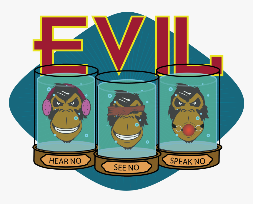 No Evil - Cartoon, HD Png Download