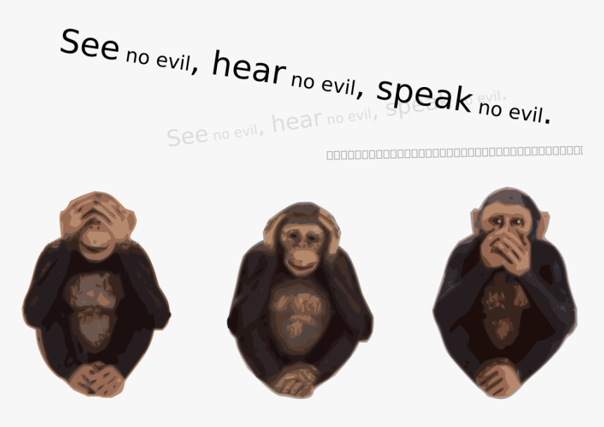 See No Evil Hear No Evil Speak No Evil Svg Clip Arts - See Nothing Hear Nothing, HD Png Download