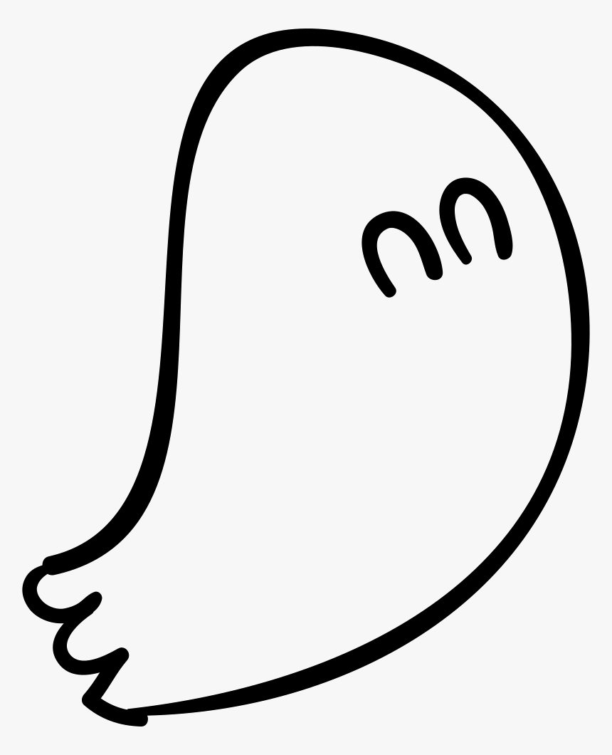 Halloween Ghost Outline - Halloween Outlines Ghost Transparent, HD Png Download