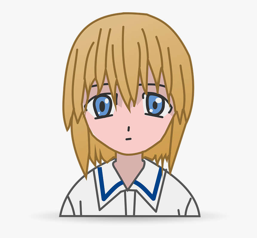 Cartoon, Face, Girl, Japan - Anime Girl Cute Clipart, HD Png Download