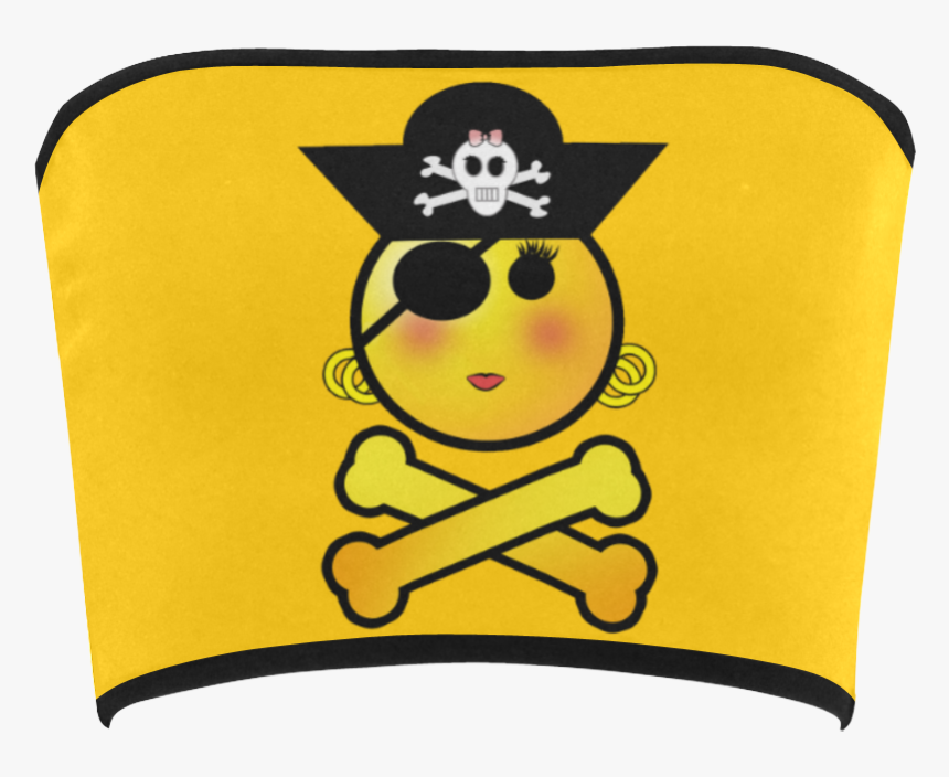 Smiley Emoji Girl Bandeau Top - Chica Pirata Emoji, HD Png Download