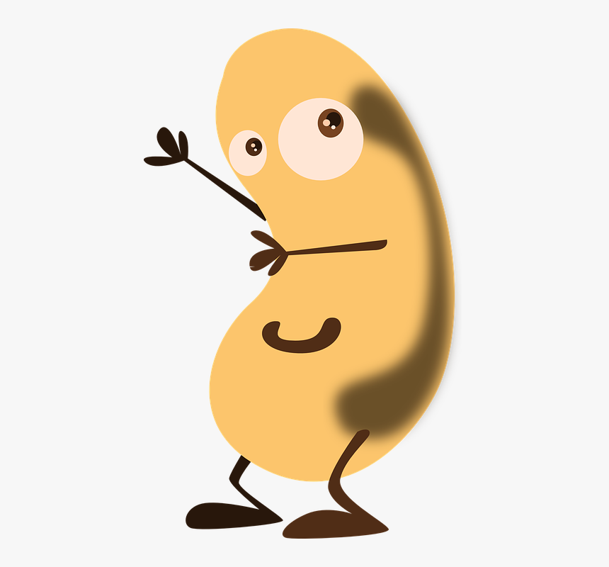 Bean, Potato, Face, Figure, Cartoon, Smile, Happy - Clip Art Bean, HD Png Download