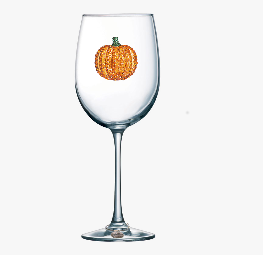 Pumpkin Jeweled Stemmed Wine Glass - Funny Mom Wine Glass, HD Png Download