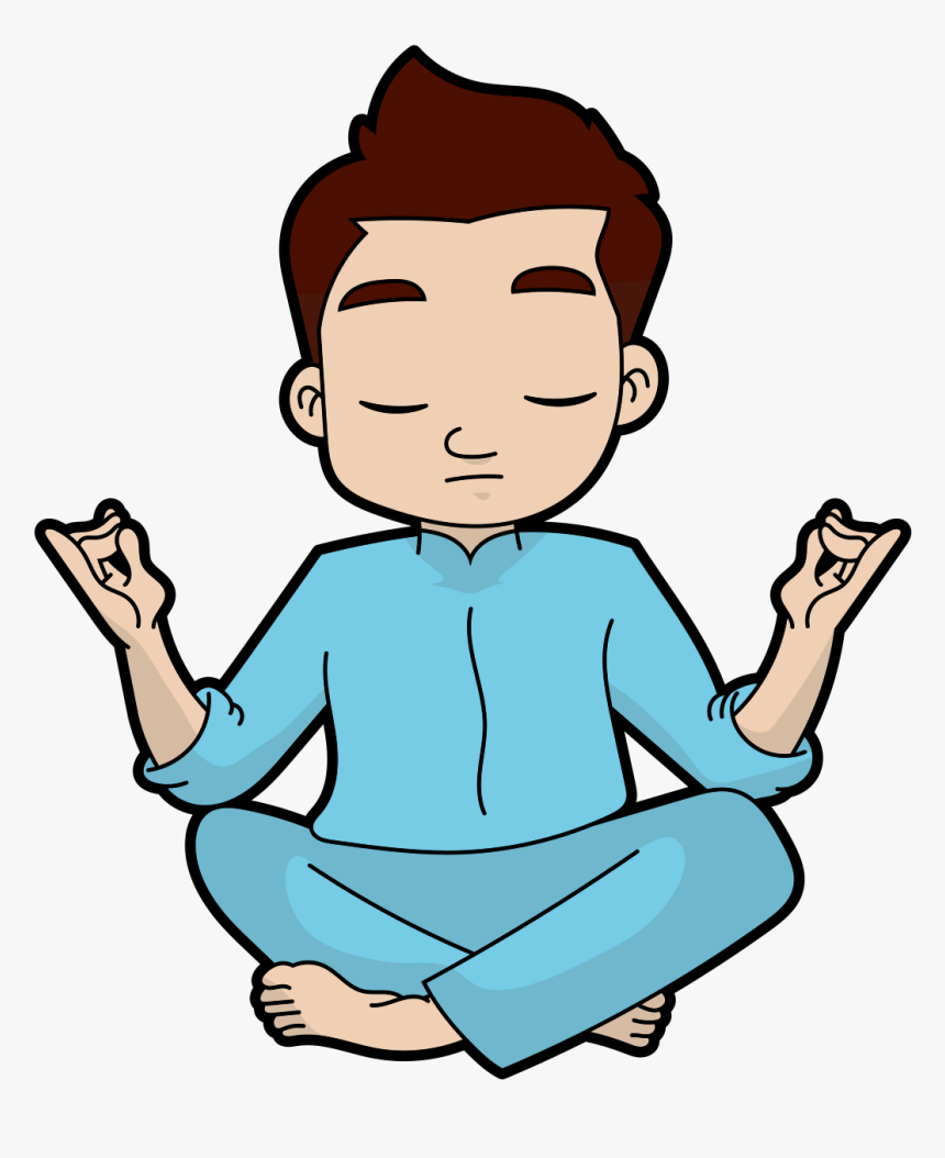 Man Doing Yoga Cartoon, HD Png Download