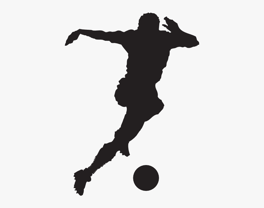 Soccer Cliparts Silhouette Free Best Transparent Png - Soccer Black And White, Png Download