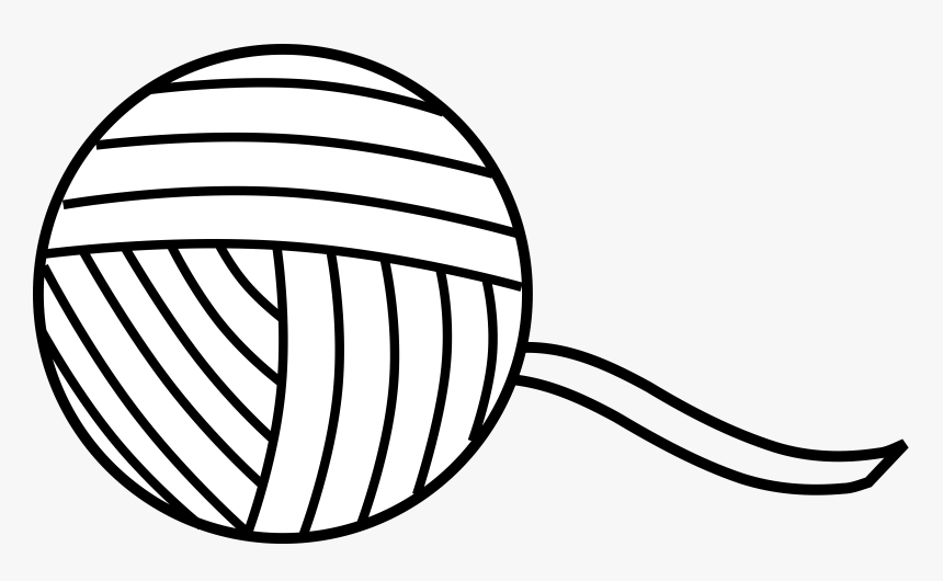 Yarn Clipart Black And White, HD Png Download