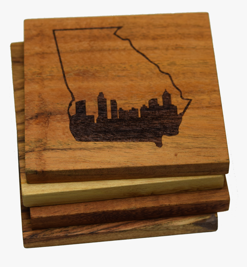 Atlanta Skyline Within Georgia Outline Coasters 
 Title - Skyline, HD Png Download