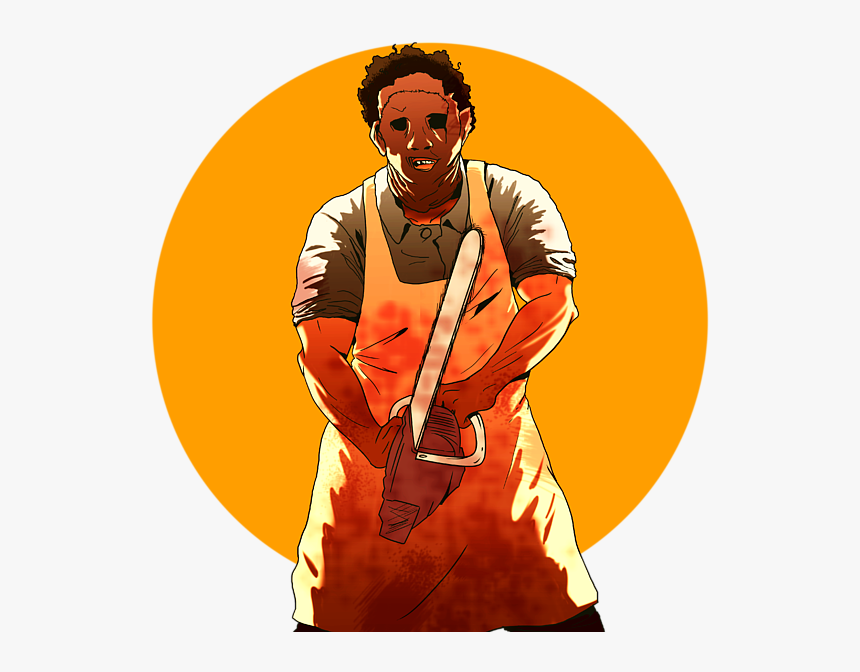 Leatherface Holding Chainsaw, HD Png Download