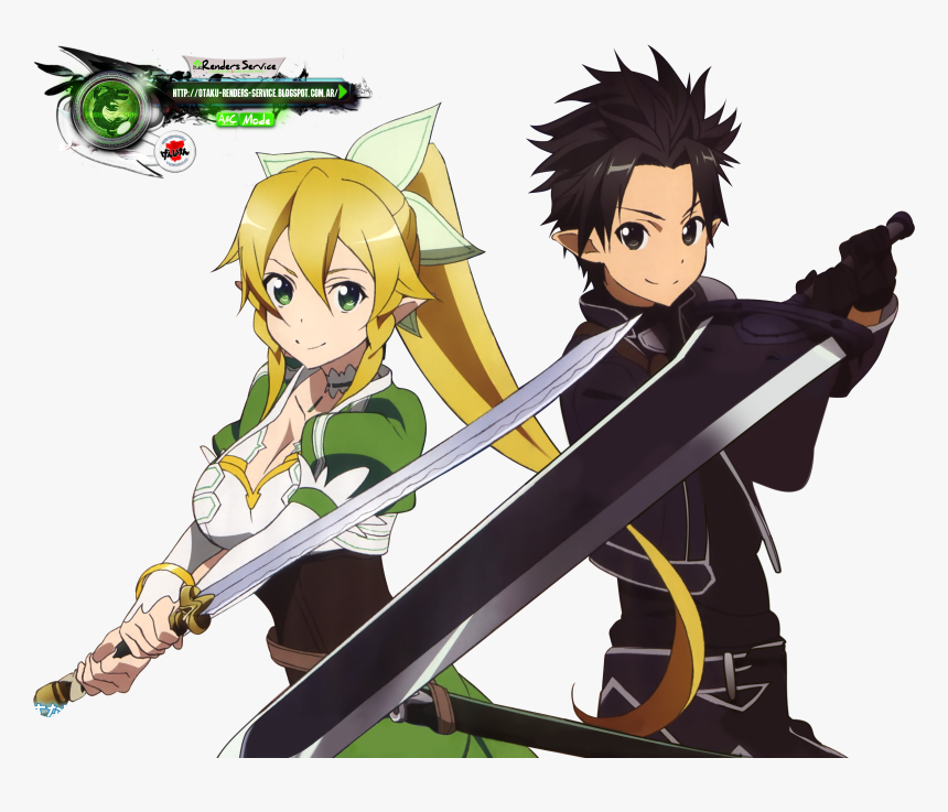 Sword Art Online Kirito And Leafa - Kirito Y Leafa Png, Transparent Png