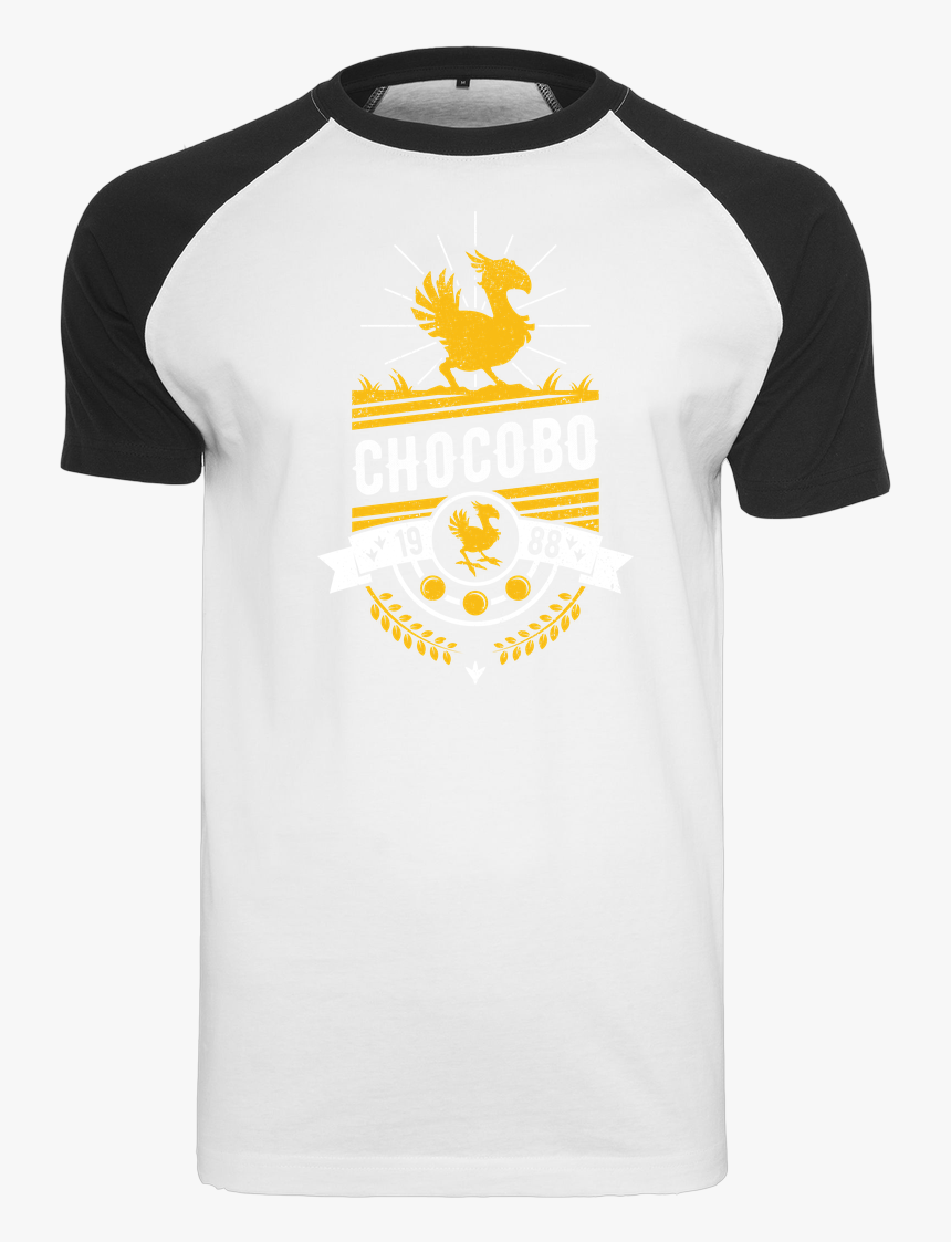 Alundrart Chocobo T-shirt Raglan Tee White - T-shirt, HD Png Download