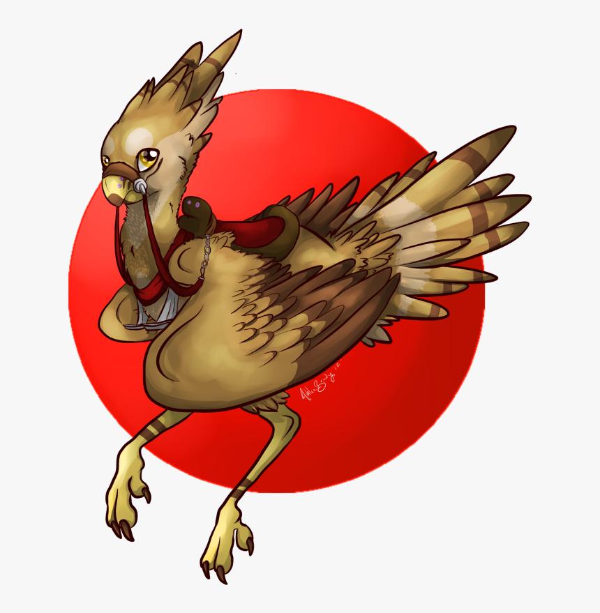 Chocobo And The Giant Red Circle - Cartoon, HD Png Download