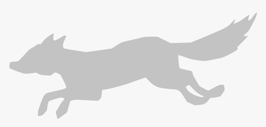Grey Wolf Silhouette Vector Clipart - Baby Gray Wolf Silhouette, HD Png Download