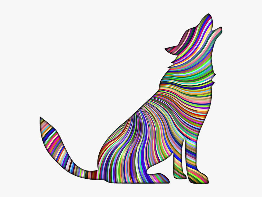 Wolf, Color, Silhouette - Illustration, HD Png Download