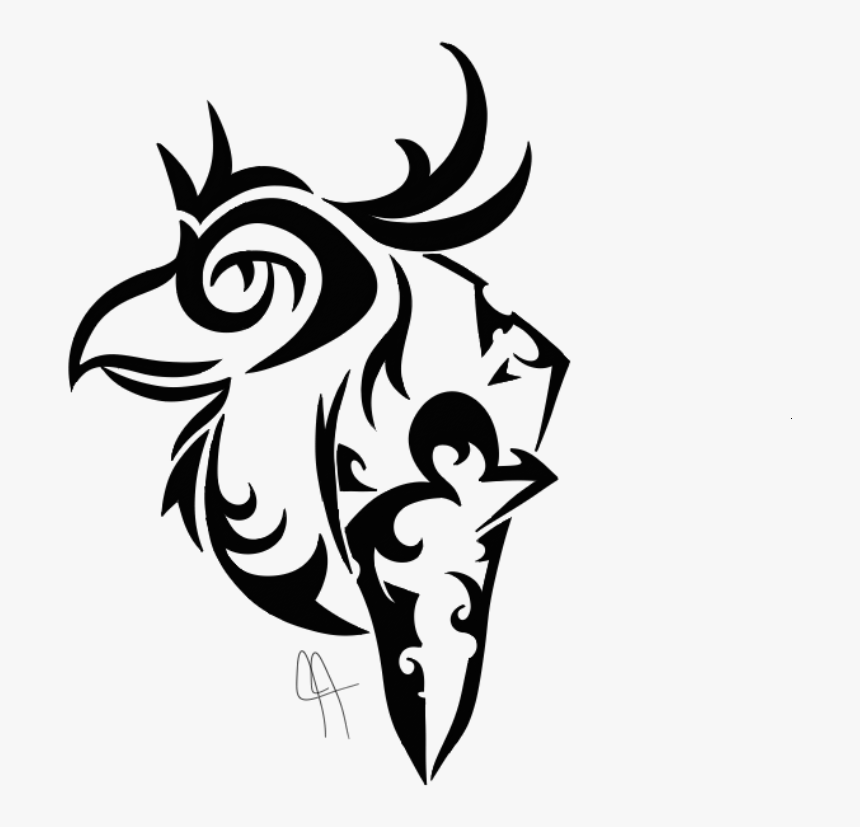 Chocobo Tribal Tattoos 5 By Lisa - Final Fantasy, HD Png Download