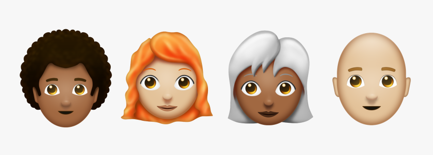 Redhead, Afro, And Bald Emojis - Emoji Afro, HD Png Download