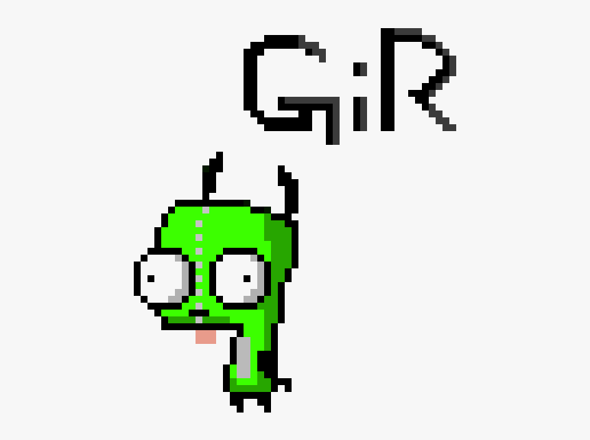 Pixel Art Gir Invader Zim, HD Png Download