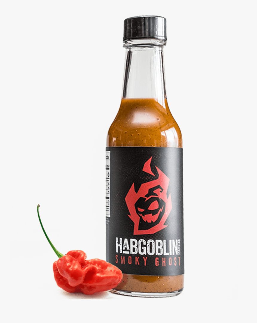 “smoky Ghost” Hot Sauce Habgoblin Hotsauce - Glass Bottle, HD Png Download