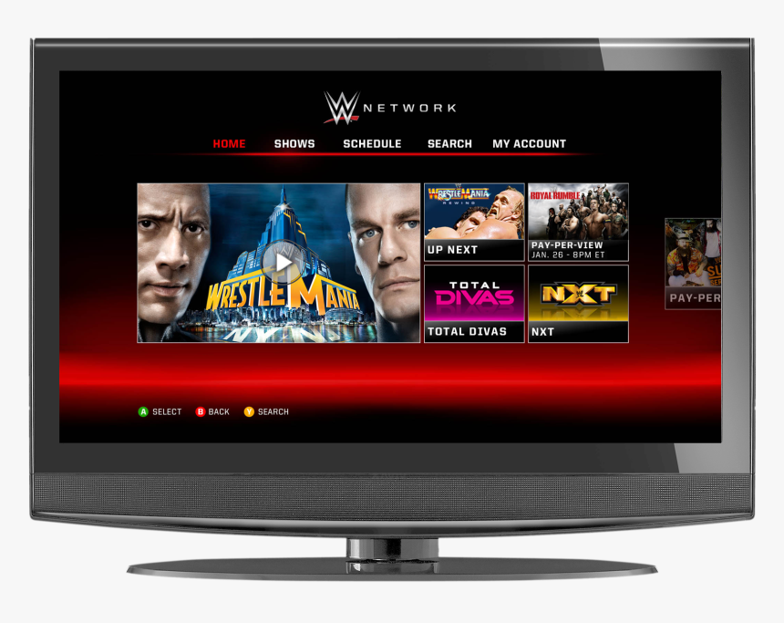 Wwe Network Menu, HD Png Download