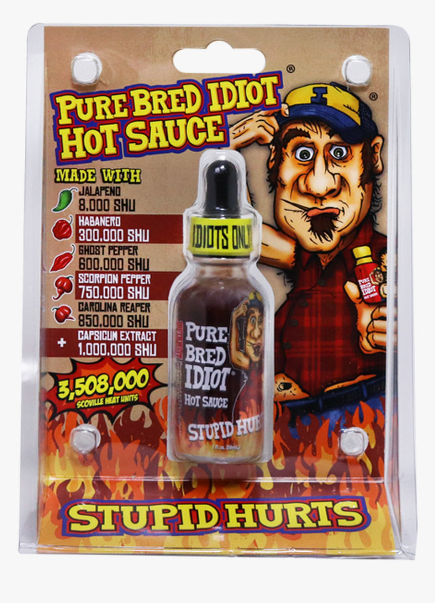 Purebred Idiot Hot Sauce Available At Pepper Explosion - Hottest Hot Sauce, HD Png Download