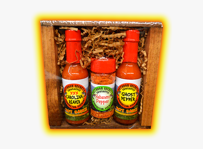 Carolina Reaper And Ghost Pepper Sauce Kit With Habanero - Glass Bottle, HD Png Download