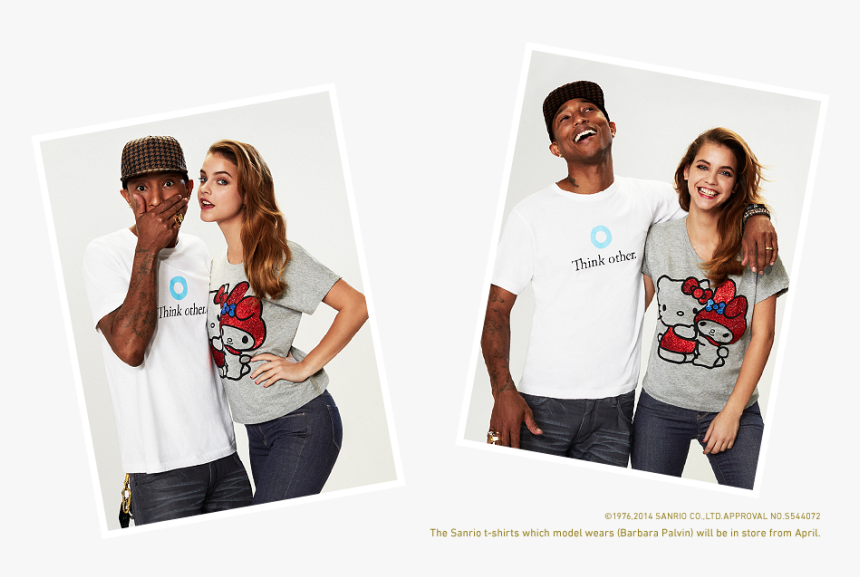 Uniqlo 2014 Campaign - Barbara Palvin Uniqlo Pharrel, HD Png Download