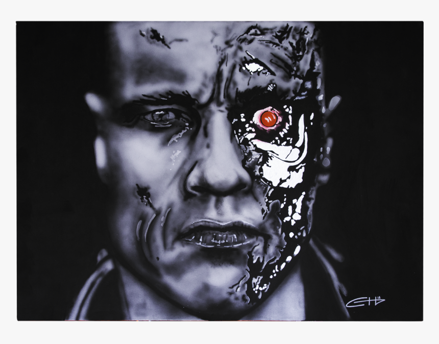 Terminator-painting, HD Png Download