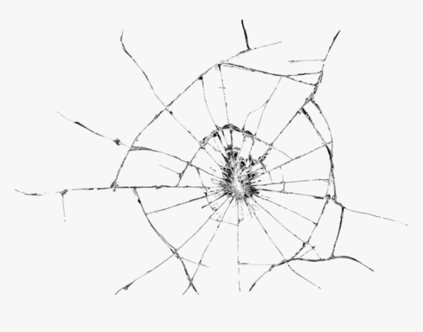 Free Png Download Broken Glass Effect Transparent Clipart - Bullet Hole In Glass Png, Png Download