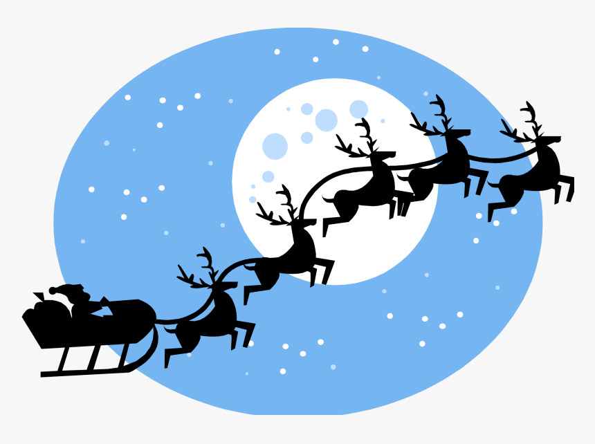 Free Clipart Santa And Reindeer Flying Pics