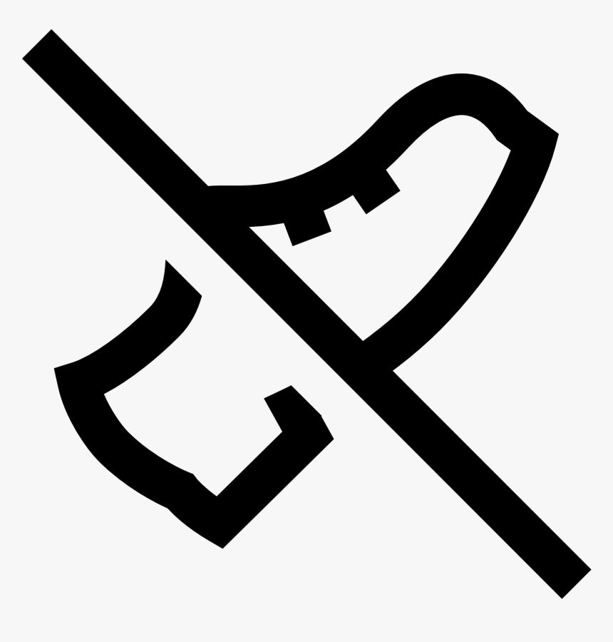 This Icon Depicts A Pair Of Shoes With A Slash Mark - No Shoes Icon, HD Png Download