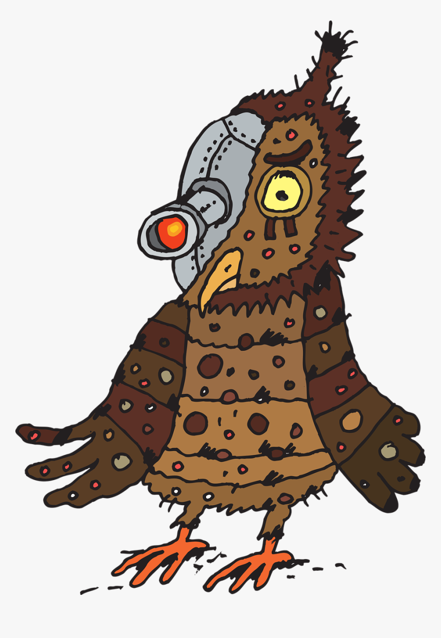 Owl, Terminator, Bird, Robot, Vision, Eye - Owl Terminator, HD Png Download