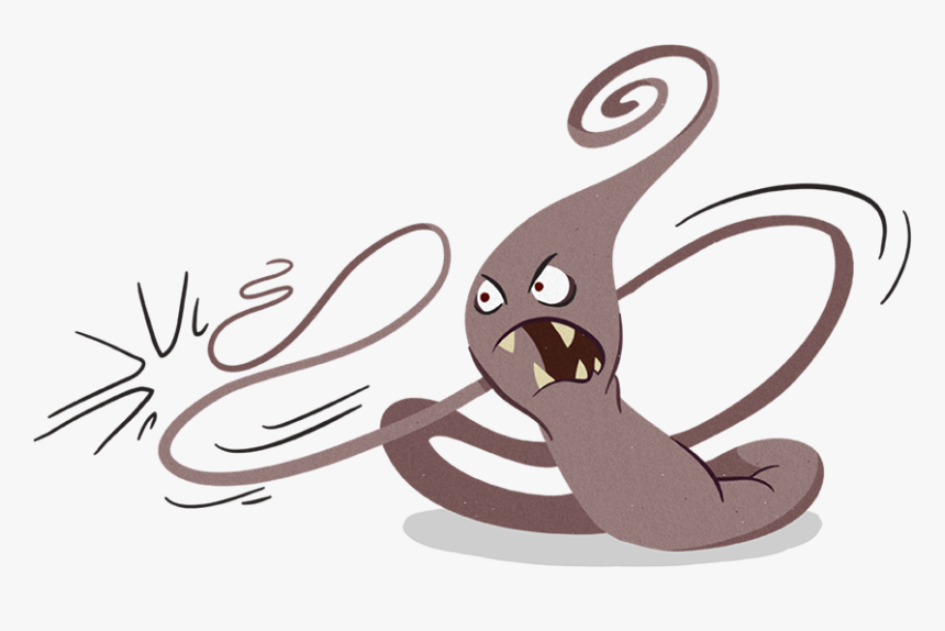 However, A Severe Whipworm Infestation Will Cause Bloody - Animated Whipworm, HD Png Download