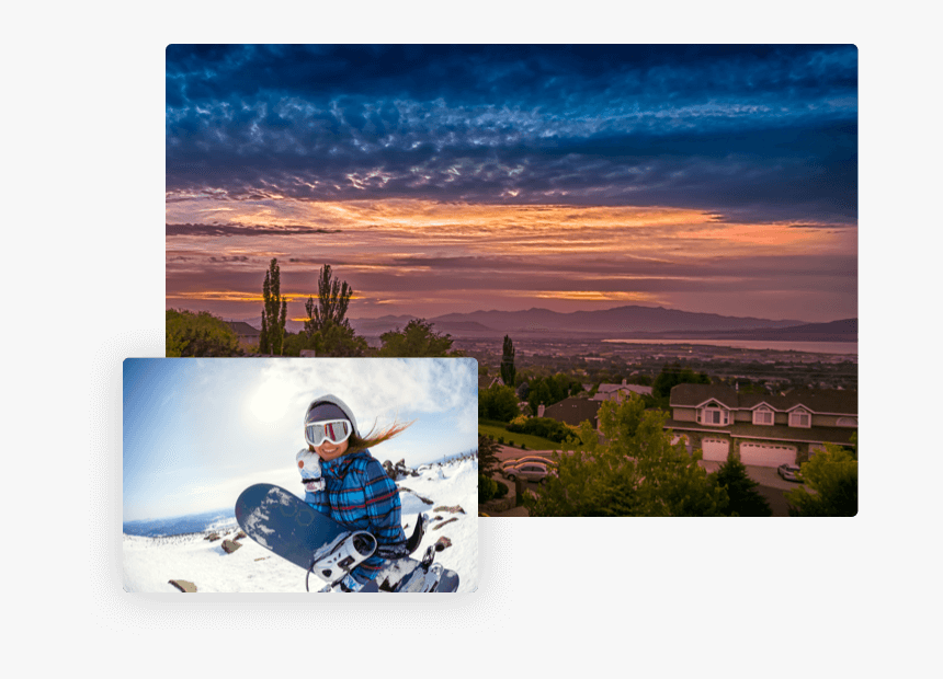 Section 2 Image - Girl Snowboarding With Helmet, HD Png Download