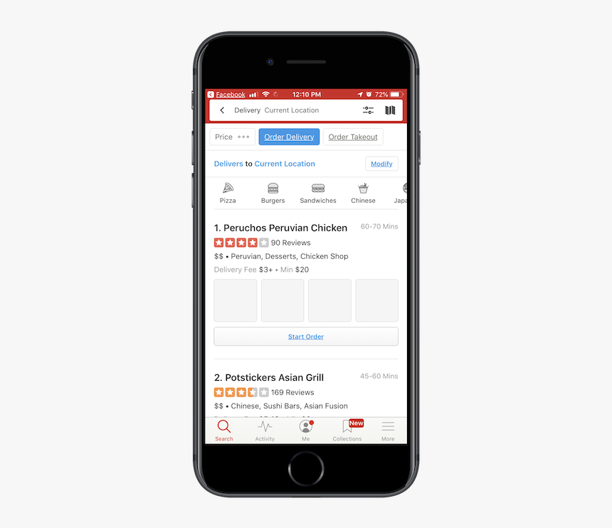 Yelp App Search Filters - Twitter Mobile App Interface 2019, HD Png Download