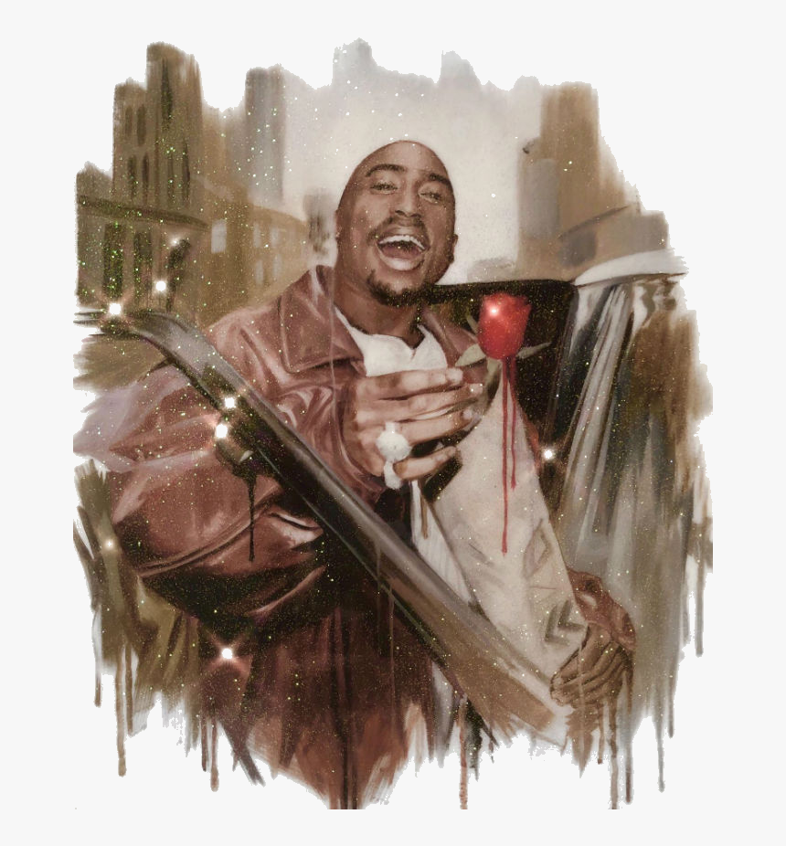 Rose That Grew From Concrete Tupac Artwork Resin Print - Rose That Grew From Concrete Drawing, HD Png Download