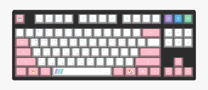 K Pop By Skeletor 87 Key Custom Mechanical Keyboard, HD Png Download