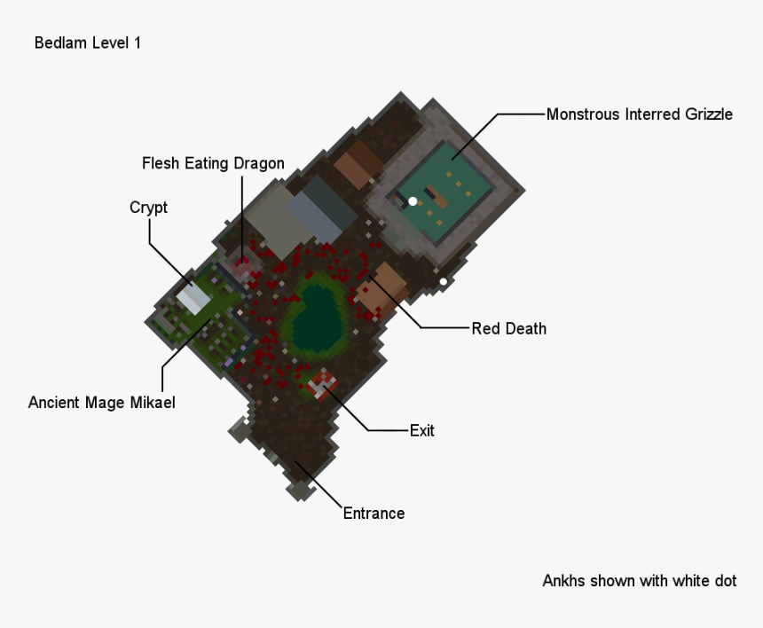 Bedlam Level 1 - Floor Plan, HD Png Download