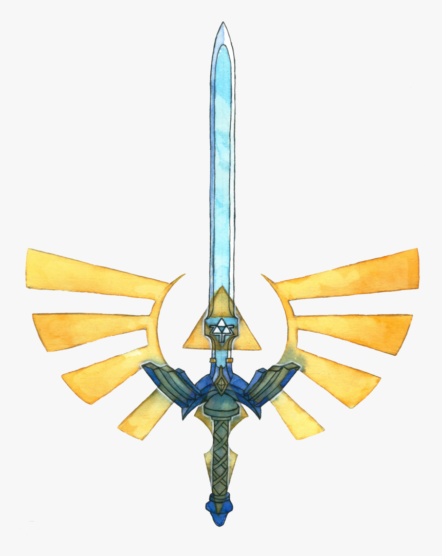 Triforce With Master Sword, HD Png Download