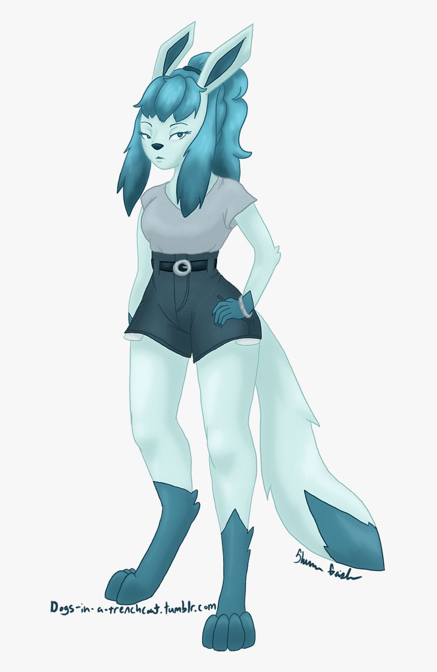 Glaceon Girl - Cartoon - Cartoon, HD Png Download