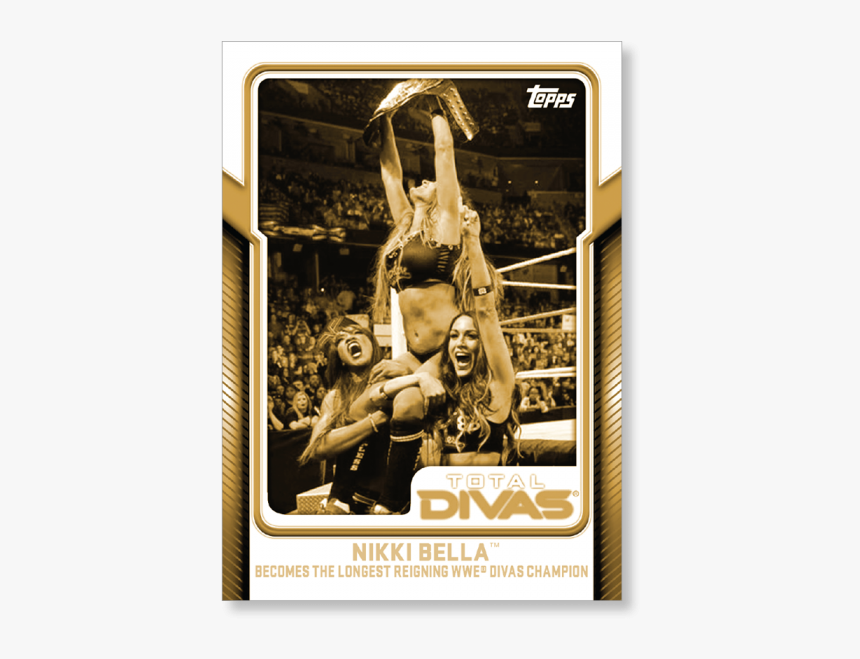 Nikki Bella 2017 Topps Wwe Total Dvas Poster Gold Ed - Aadi Lagna Patrika, HD Png Download