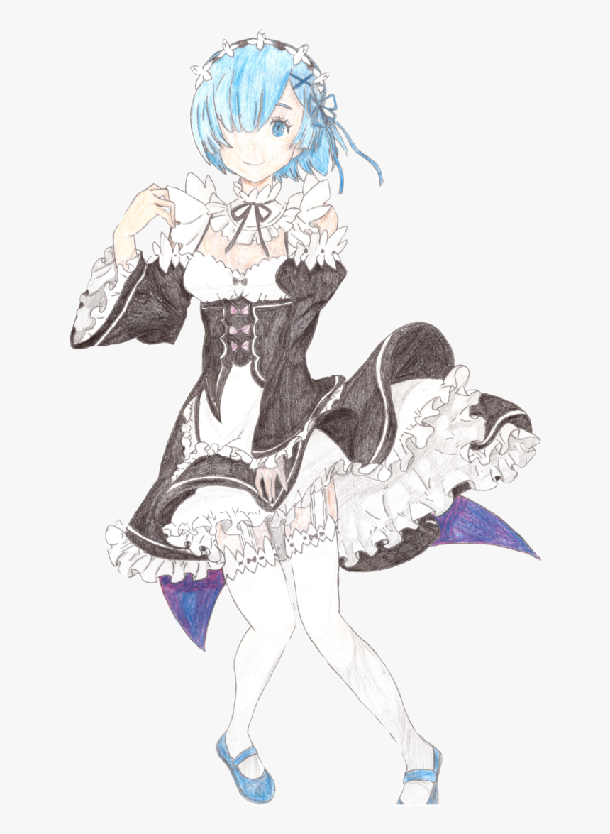 Rem Re Zero Color - Anime, HD Png Download