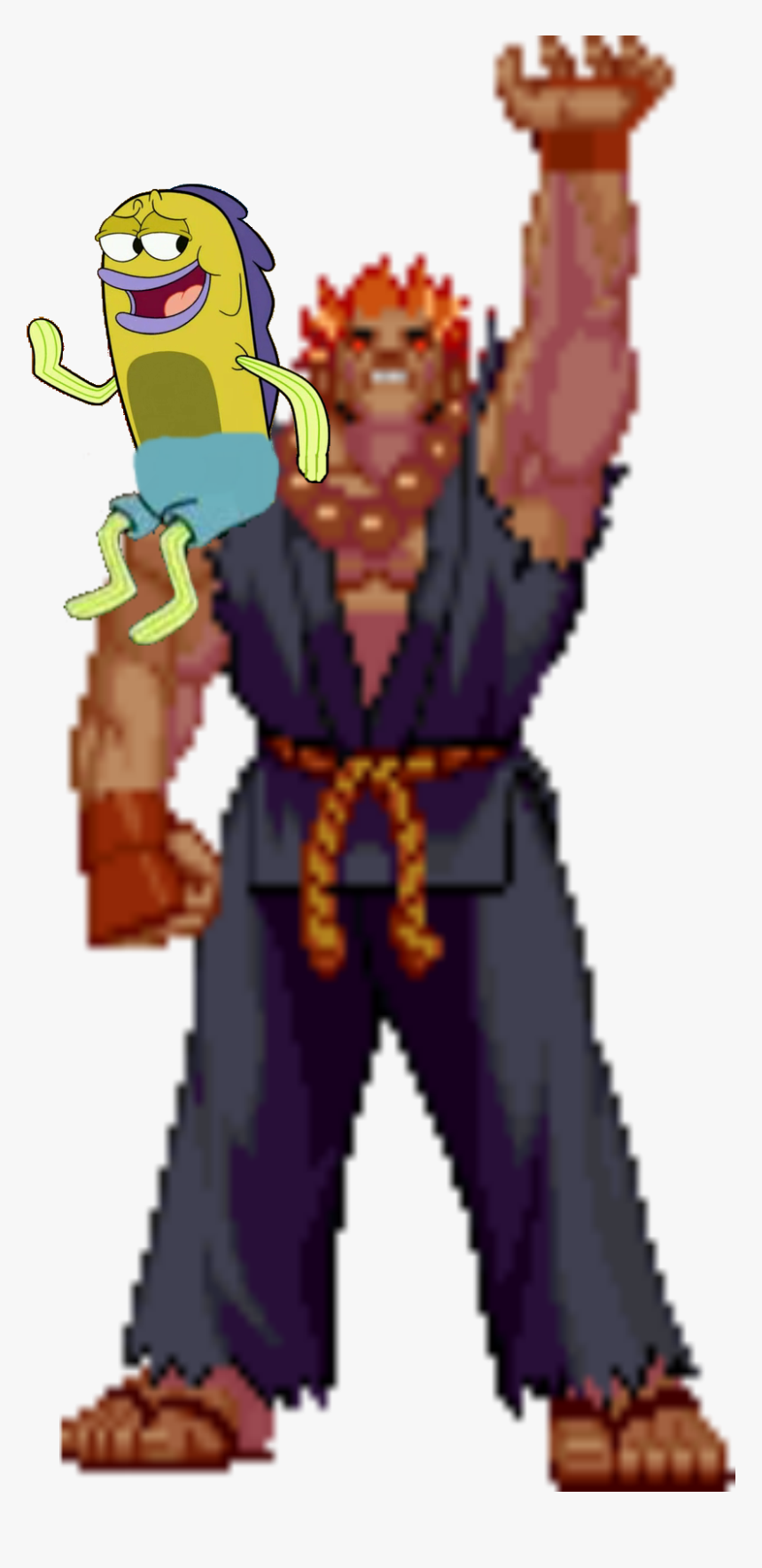 Akunat - Akuma Squidward, HD Png Download